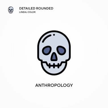 Antropoloji vektör ikonu. Modern vektör illüstrasyon kavramları. Düzenlemesi ve kişiselleştirmesi kolay.