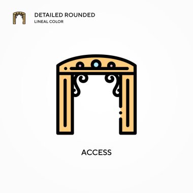 Vektör simgesine eriş. Modern vektör illüstrasyon kavramları. Düzenlemesi ve kişiselleştirmesi kolay.