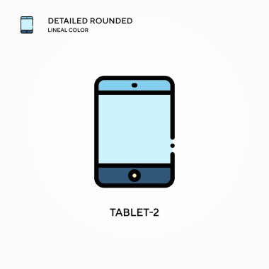 Tablet-2 vektör simgesi. Modern vektör illüstrasyon kavramları. Düzenlemesi ve kişiselleştirmesi kolay.
