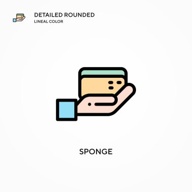 Sünger vektör simgesi. Modern vektör illüstrasyon kavramları. Düzenlemesi ve kişiselleştirmesi kolay.