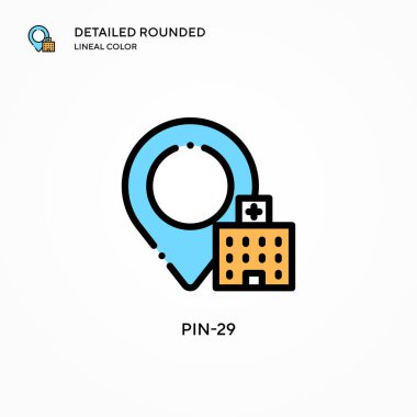 Pin-29 vektör simgesi. Modern vektör illüstrasyon kavramları. Düzenlemesi ve kişiselleştirmesi kolay.