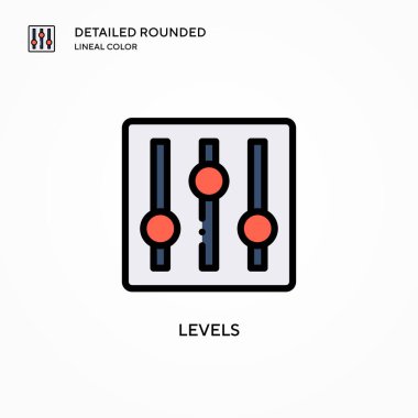 Seviye vektör simgesi. Modern vektör illüstrasyon kavramları. Düzenlemesi ve kişiselleştirmesi kolay.
