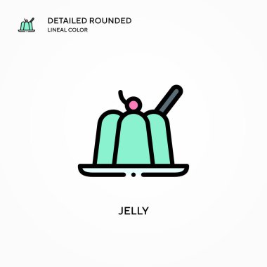 Jöle vektör simgesi. Modern vektör illüstrasyon kavramları. Düzenlemesi ve kişiselleştirmesi kolay.