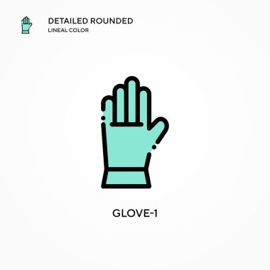 Eldiven-1 vektör simgesi. Modern vektör illüstrasyon kavramları. Düzenlemesi ve kişiselleştirmesi kolay.