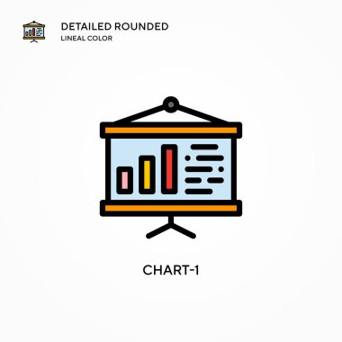 Grafik-1 vektör simgesi. Modern vektör illüstrasyon kavramları. Düzenlemesi ve kişiselleştirmesi kolay.