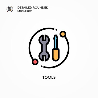 Araç vektör simgesi. Modern vektör illüstrasyon kavramları. Düzenlemesi ve kişiselleştirmesi kolay.