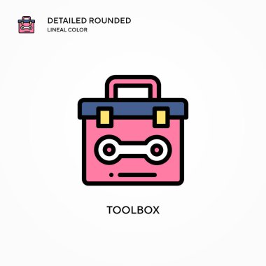 Araç kutusu vektör simgesi. Modern vektör illüstrasyon kavramları. Düzenlemesi ve kişiselleştirmesi kolay.