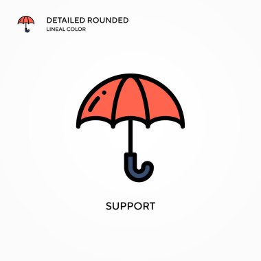 Vektör simgesini destekle. Modern vektör illüstrasyon kavramları. Düzenlemesi ve kişiselleştirmesi kolay.