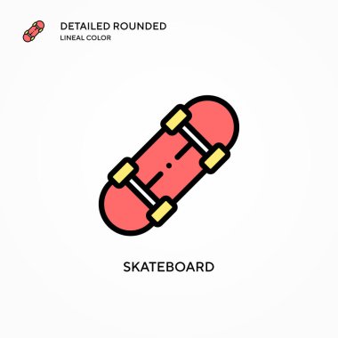 Kaykay vektör simgesi. Modern vektör illüstrasyon kavramları. Düzenlemesi ve kişiselleştirmesi kolay.