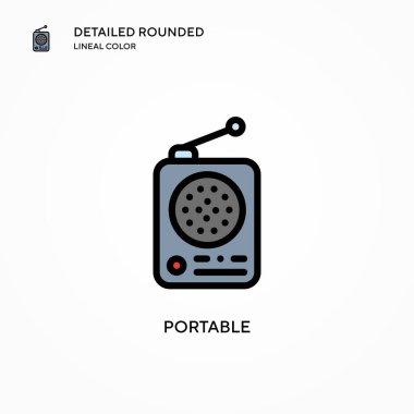 Taşınabilir vektör simgesi. Modern vektör illüstrasyon kavramları. Düzenlemesi ve kişiselleştirmesi kolay.