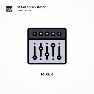 Karıştırıcı vektör simgesi. Modern vektör illüstrasyon kavramları. Düzenlemesi ve kişiselleştirmesi kolay.