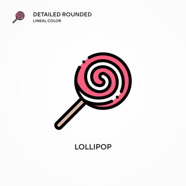 Lolipop vektör simgesi. Modern vektör illüstrasyon kavramları. Düzenlemesi ve kişiselleştirmesi kolay.