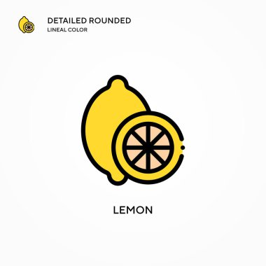 Limon vektör simgesi. Modern vektör illüstrasyon kavramları. Düzenlemesi ve kişiselleştirmesi kolay.