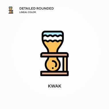 Kwak vektör simgesi. Modern vektör illüstrasyon kavramları. Düzenlemesi ve kişiselleştirmesi kolay.