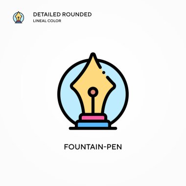 Dolma kalem vektör simgesi. Modern vektör illüstrasyon kavramları. Düzenlemesi ve kişiselleştirmesi kolay.