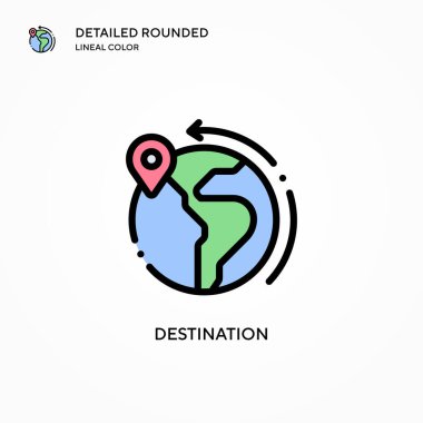 Hedef vektör simgesi. Modern vektör illüstrasyon kavramları. Düzenlemesi ve kişiselleştirmesi kolay.