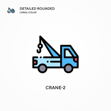 Crane-2 vektör simgesi. Modern vektör illüstrasyon kavramları. Düzenlemesi ve kişiselleştirmesi kolay.