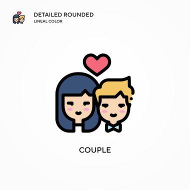 Çift vektör simgesi. Modern vektör illüstrasyon kavramları. Düzenlemesi ve kişiselleştirmesi kolay.