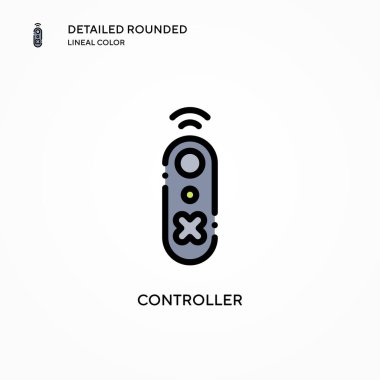 Denetleyici vektör simgesi. Modern vektör illüstrasyon kavramları. Düzenlemesi ve kişiselleştirmesi kolay.