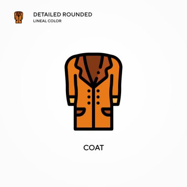 Ceket vektör simgesi. Modern vektör illüstrasyon kavramları. Düzenlemesi ve kişiselleştirmesi kolay.