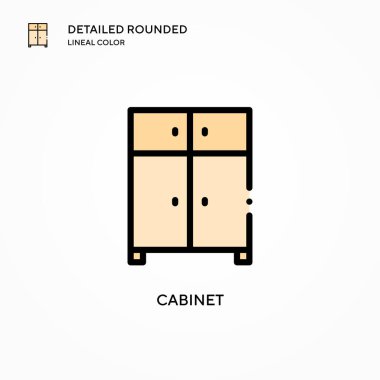 Kabine vektör simgesi. Modern vektör illüstrasyon kavramları. Düzenlemesi ve kişiselleştirmesi kolay.