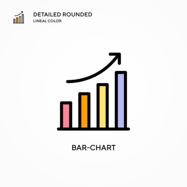 Çizelge vektör simgesi. Modern vektör illüstrasyon kavramları. Düzenlemesi ve kişiselleştirmesi kolay.