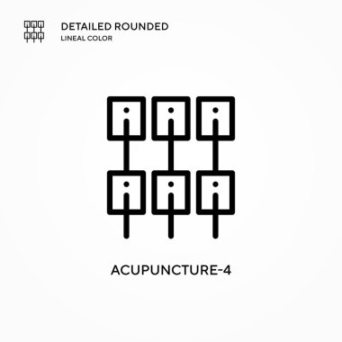 Akupunktur-4 vektör simgesi. Modern vektör illüstrasyon kavramları. Düzenlemesi ve kişiselleştirmesi kolay.