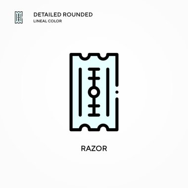 Ustura vektör simgesi. Modern vektör illüstrasyon kavramları. Düzenlemesi ve kişiselleştirmesi kolay.