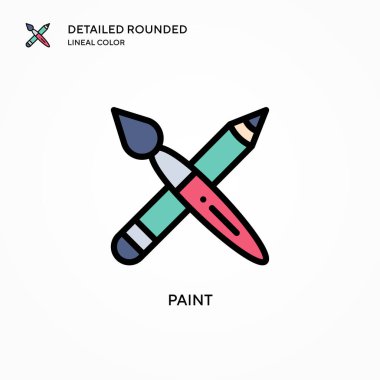 Vektör simgesini boya. Modern vektör illüstrasyon kavramları. Düzenlemesi ve kişiselleştirmesi kolay.