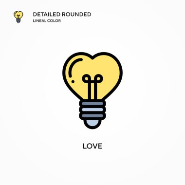 Aşk vektör simgesi. Modern vektör illüstrasyon kavramları. Düzenlemesi ve kişiselleştirmesi kolay.