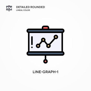 Çizgi-grafik-1 vektör simgesi. Modern vektör illüstrasyon kavramları. Düzenlemesi ve kişiselleştirmesi kolay.