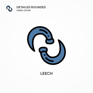 Sülük vektör simgesi. Modern vektör illüstrasyon kavramları. Düzenlemesi ve kişiselleştirmesi kolay.