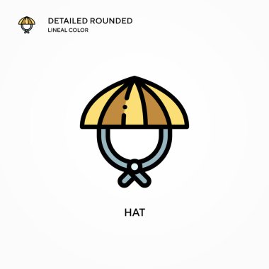 Şapka vektör simgesi. Modern vektör illüstrasyon kavramları. Düzenlemesi ve kişiselleştirmesi kolay.