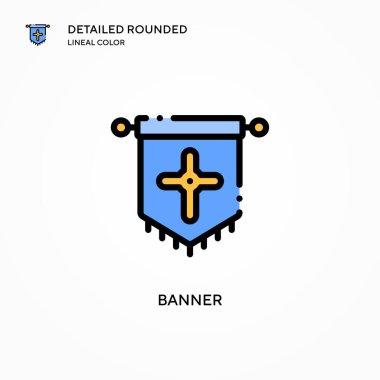 Sancak vektör simgesi. Modern vektör illüstrasyon kavramları. Düzenlemesi ve kişiselleştirmesi kolay.