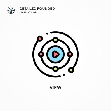 Vektör simgesini göster. Modern vektör illüstrasyon kavramları. Düzenlemesi ve kişiselleştirmesi kolay.