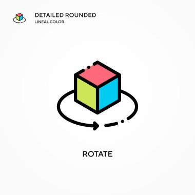 Vektör simgesini döndür. Modern vektör illüstrasyon kavramları. Düzenlemesi ve kişiselleştirmesi kolay.