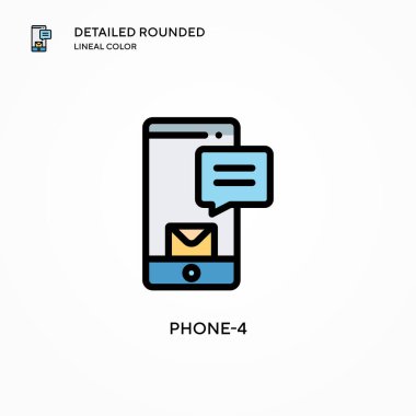 Telefon-4 vektör simgesi. Modern vektör illüstrasyon kavramları. Düzenlemesi ve kişiselleştirmesi kolay.