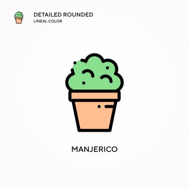 Manjerico vektör simgesi. Modern vektör illüstrasyon kavramları. Düzenlemesi ve kişiselleştirmesi kolay.