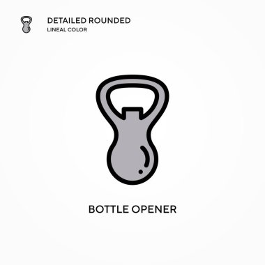 Şişe açacağı vektör simgesi. Modern vektör illüstrasyon kavramları. Düzenlemesi ve kişiselleştirmesi kolay.