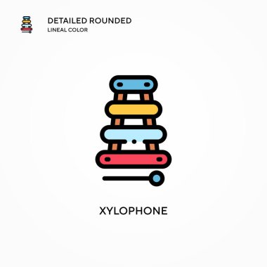 Ksilofon vektör simgesi. Modern vektör illüstrasyon kavramları. Düzenlemesi ve kişiselleştirmesi kolay.