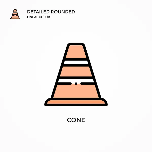 Cone Vectoricoon Moderne Vector Illustratie Concepten Eenvoudig Bewerken Aan Passen — Stockvector