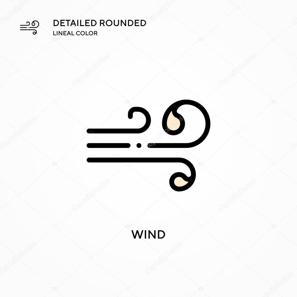 Wind vector icon. Modern vector illustration concepts. Easy to edit and customize.