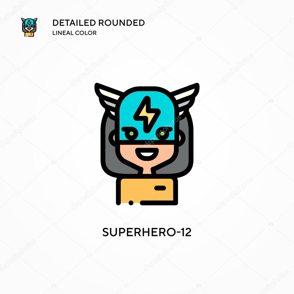 Superhero-12 vector icon. Modern vector illustration concepts. Easy to edit and customize.