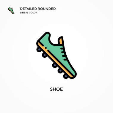 Ayakkabı vektör simgesi. Modern vektör illüstrasyon kavramları. Düzenlemesi ve kişiselleştirmesi kolay.