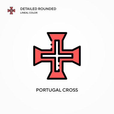 Portekiz vektör simgesi. Modern vektör illüstrasyon kavramları. Düzenlemesi ve kişiselleştirmesi kolay.