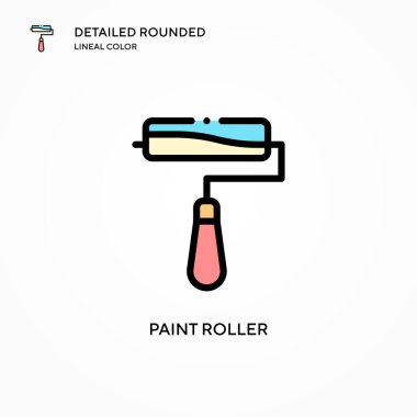 Boya silindiri vektör simgesi. Modern vektör illüstrasyon kavramları. Düzenlemesi ve kişiselleştirmesi kolay.