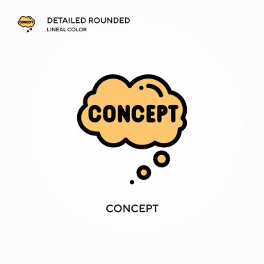 Vektör simgesini kavra. Modern vektör illüstrasyon kavramları. Düzenlemesi ve kişiselleştirmesi kolay.