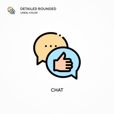 Sohbet vektörü simgesi. Modern vektör illüstrasyon kavramları. Düzenlemesi ve kişiselleştirmesi kolay.