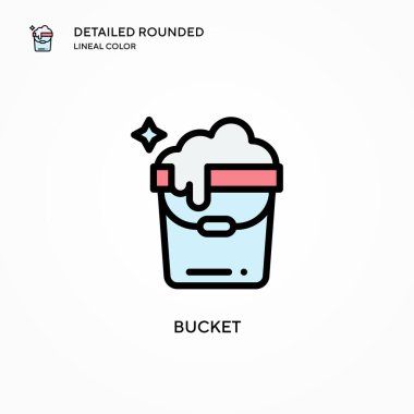 Kova vektör simgesi. Modern vektör illüstrasyon kavramları. Düzenlemesi ve kişiselleştirmesi kolay.