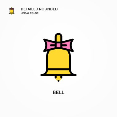 Çan vektör simgesi. Modern vektör illüstrasyon kavramları. Düzenlemesi ve kişiselleştirmesi kolay.